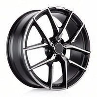 MB19 18x8.5 5x112 +35 Black Machined Face (Set of 4)