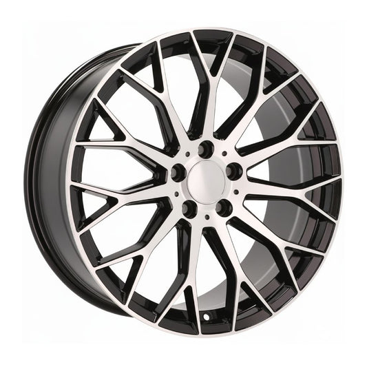 MB20 19x8.5 5x112 +35 66.6 Black Machined Face