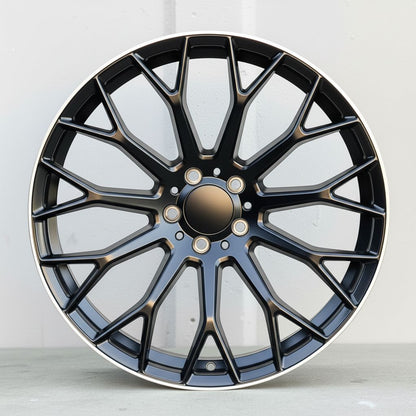MB20 19x9.5 5x112 +40 66.6 Matte Black Machined Tip