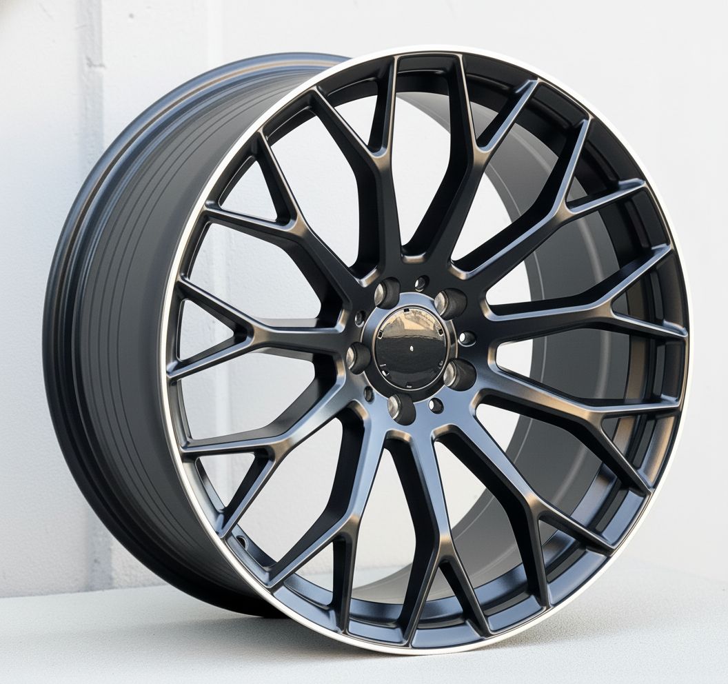 MB20 19x9.5 5x112 +40 66.6 Matte Black Machined Tip
