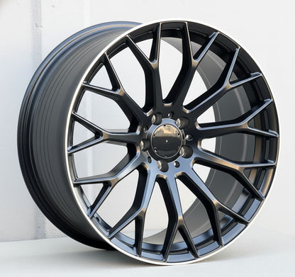 MB20 19x9.5 5x112 +40 66.6 Matte Black Machined Tip