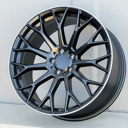 MB20 19x9.5 5x112 +40 66.6 Matte Black Machined Tip
