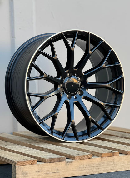MB20 19x9.5 5x112 +40 66.6 Matte Black Machined Tip