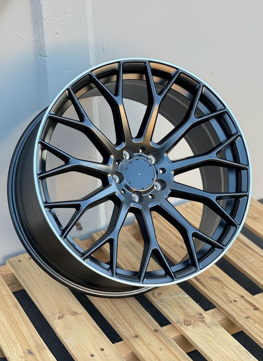 MB20 19x9.5 5x112 +40 66.6 Matte Black Machined Tip