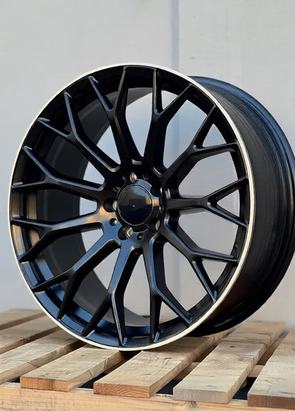 MB20 19x9.5 5x112 +40 66.6 Matte Black Machined Tip
