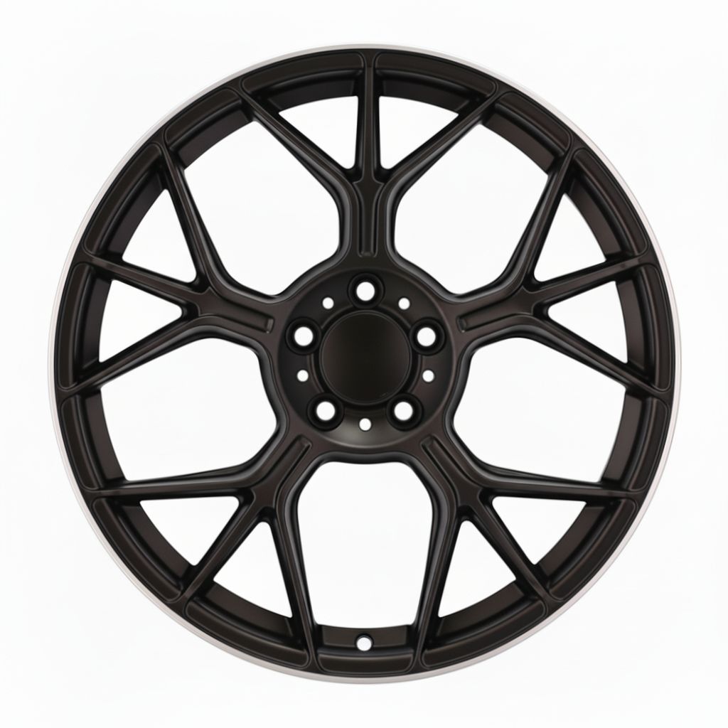 MB21 18x8 5x112 +35 66.6 Matte Black Machined Tip