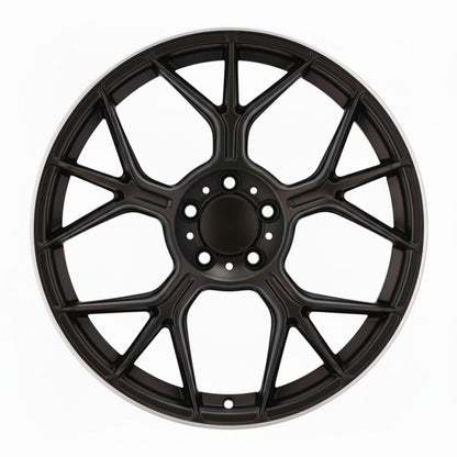 MB21 18x8 5x112 +35 66.6 Matte Black Machined Tip