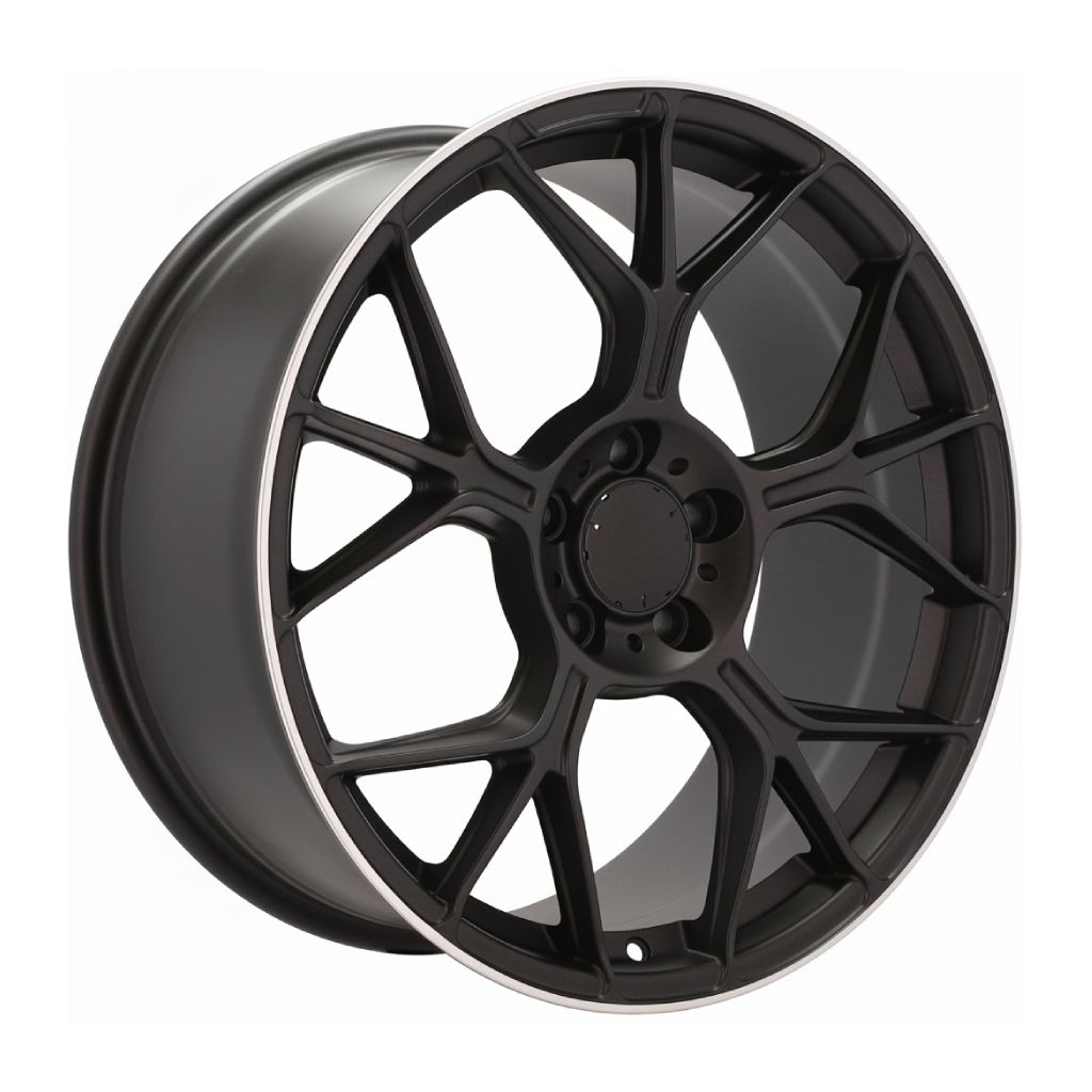 MB21 18x8 5x112 +35 66.6 Matte Black Machined Tip