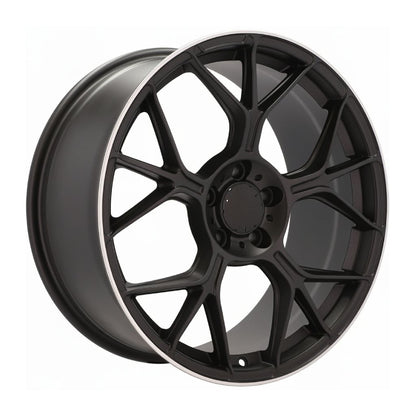MB21 18x8 5x112 +35 66.6 Matte Black Machined Tip