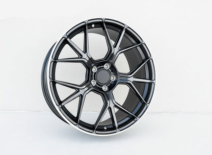 MB21 18x8 5x112 +35 66.6 Matte Black Machined Tip