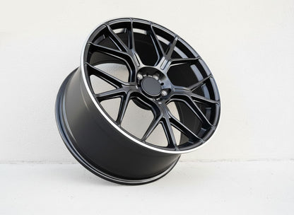 MB21 18x8 5x112 +35 66.6 Matte Black Machined Tip