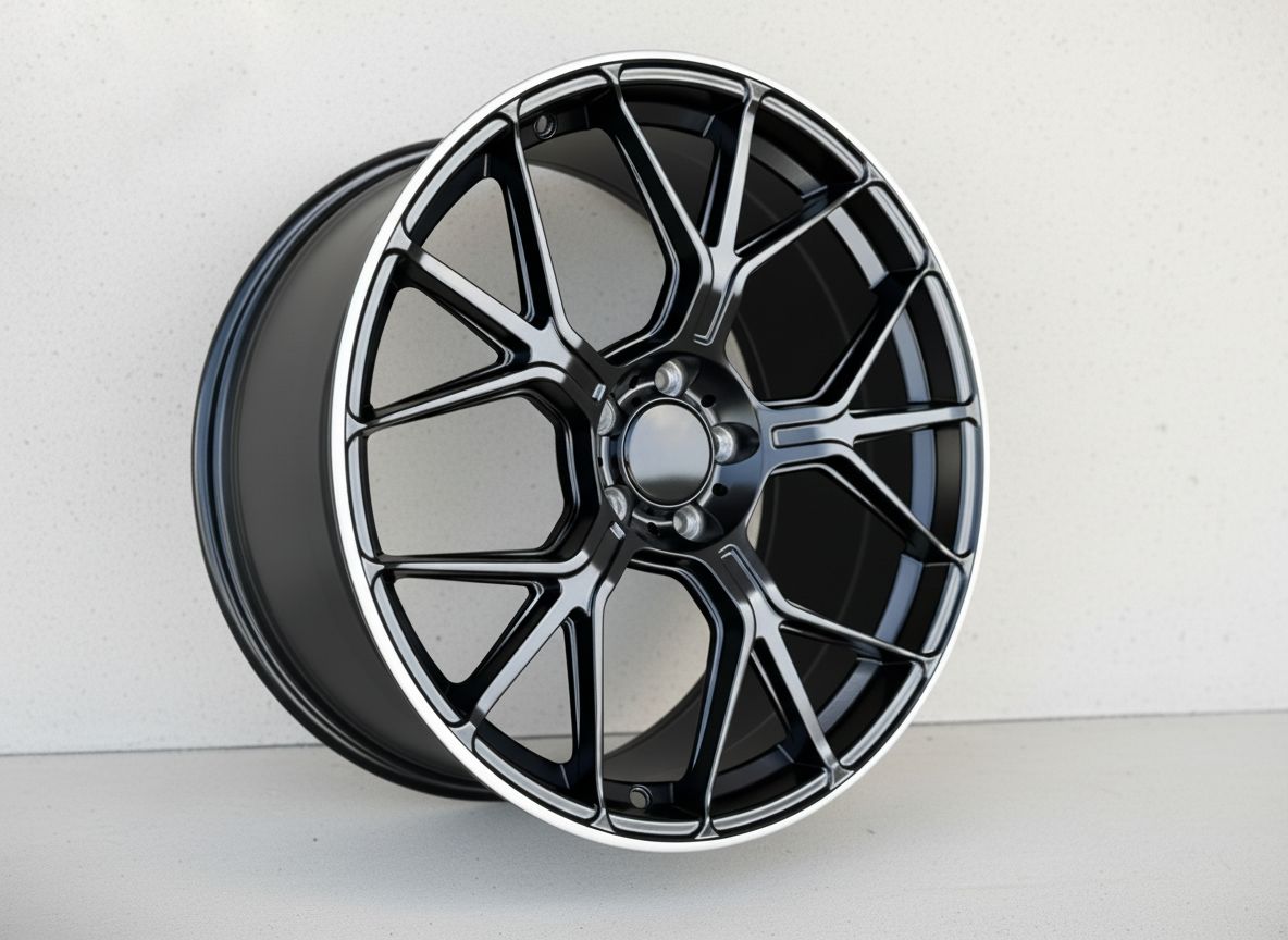 MB21 18x8 5x112 +35 66.6 Matte Black Machined Tip