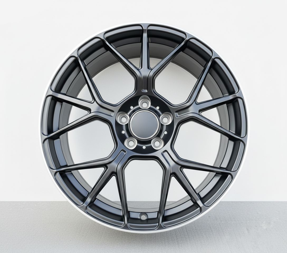 MB21 18x8 5x112 +35 66.6 Matte Black Machined Tip