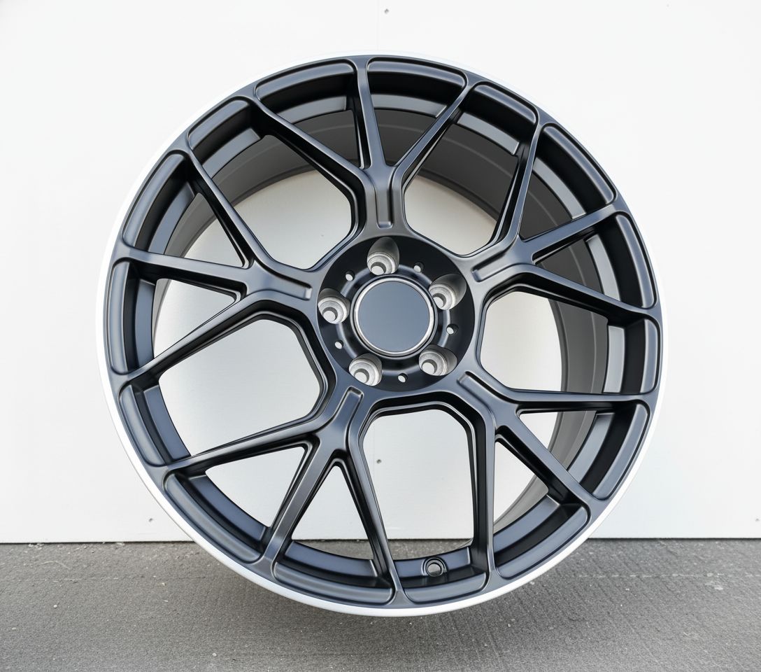 MB21 18x8 5x112 +35 66.6 Matte Black Machined Tip