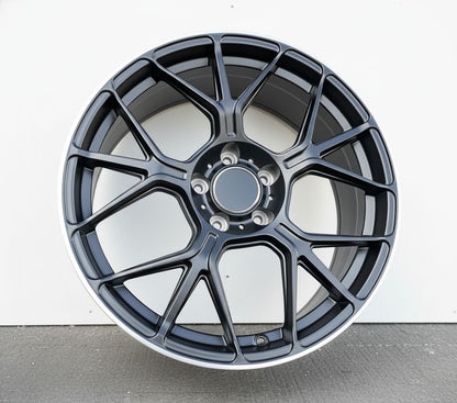 MB21 18x8 5x112 +35 66.6 Matte Black Machined Tip