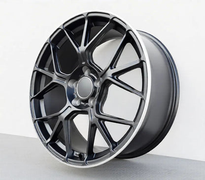 MB21 18x8 5x112 +35 66.6 Matte Black Machined Tip