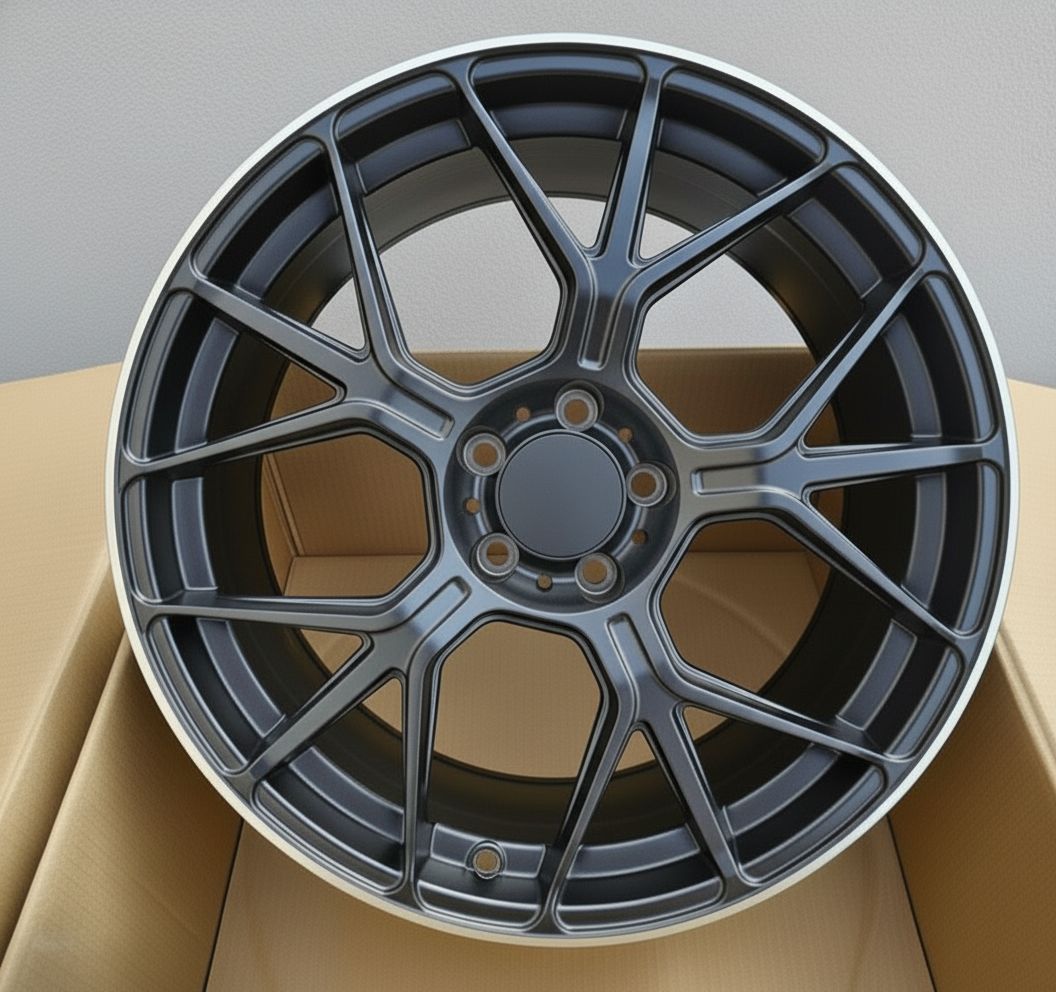 MB21 18x8 5x112 +35 66.6 Matte Black Machined Tip