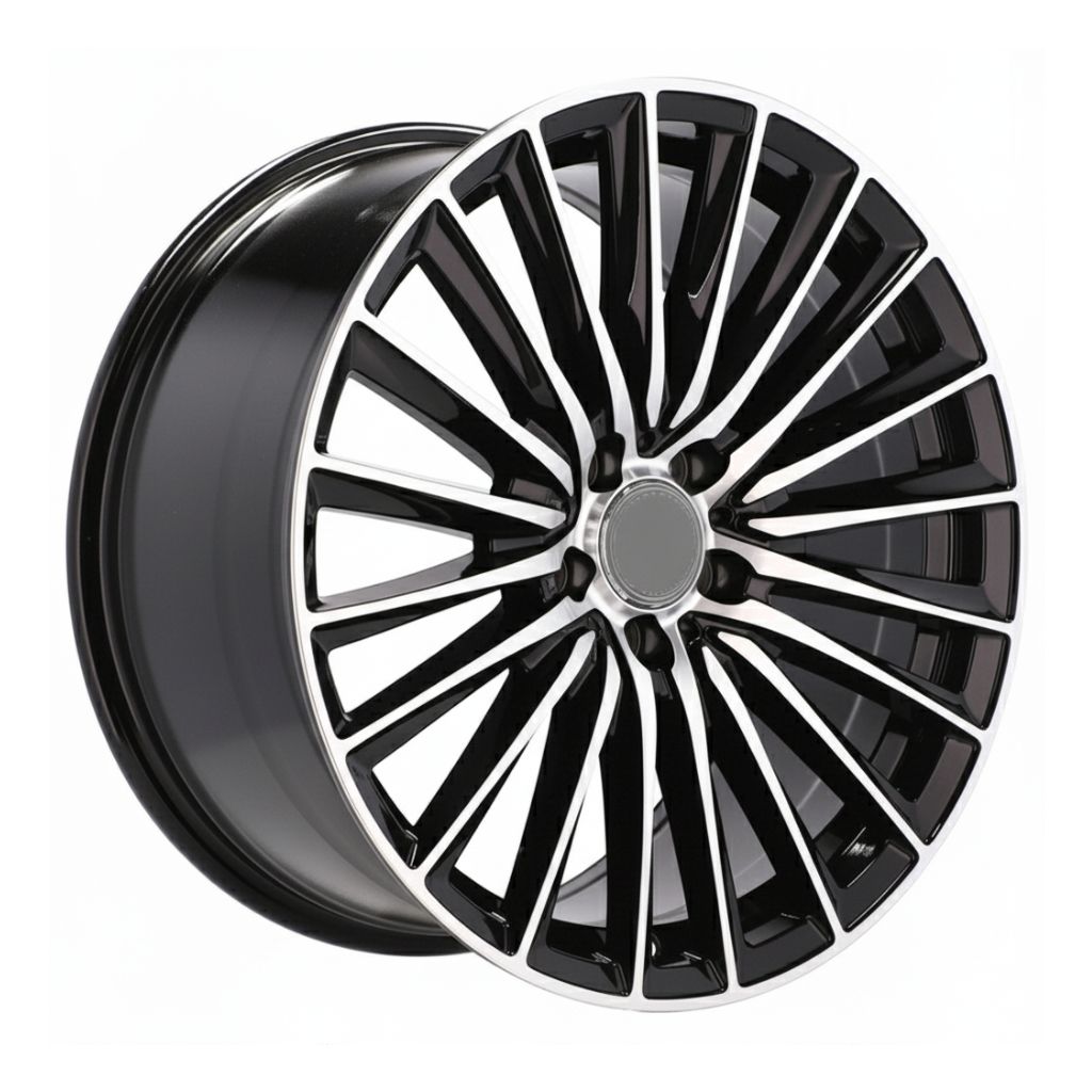 MB23 19x8.5 5x112 +35 66.6 Black Machined Face