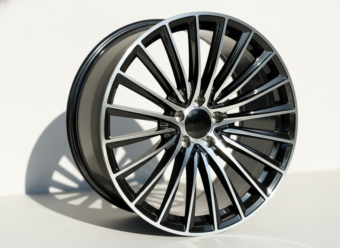 MB23 19x8.5 5x112 +35 66.6 Black Machined Face