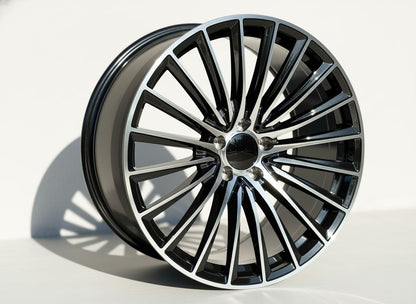 MB23 19x8.5 5x112 +35 66.6 Black Machined Face