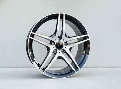 MB3 18x8.5 5x112 +35 66.6 Black Machined Face