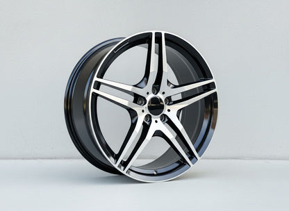 MB3 18x8.5 5x112 +35 66.6 Black Machined Face