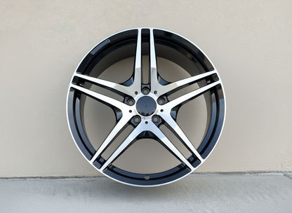MB3 18x8.5 5x112 +35 66.6 Black Machined Face