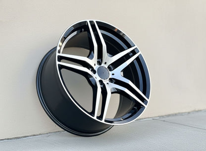 MB3 18x8.5 5x112 +35 66.6 Black Machined Face