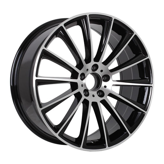 MB4 18x8 5x112 +35 66.6 Black Machined Face