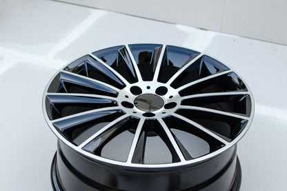 MB4 20x8.5 5x112 +35 66.6 Black Machined Face