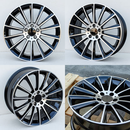 MB4 20x8.5 5x112 +35 66.6 Black Machined Face