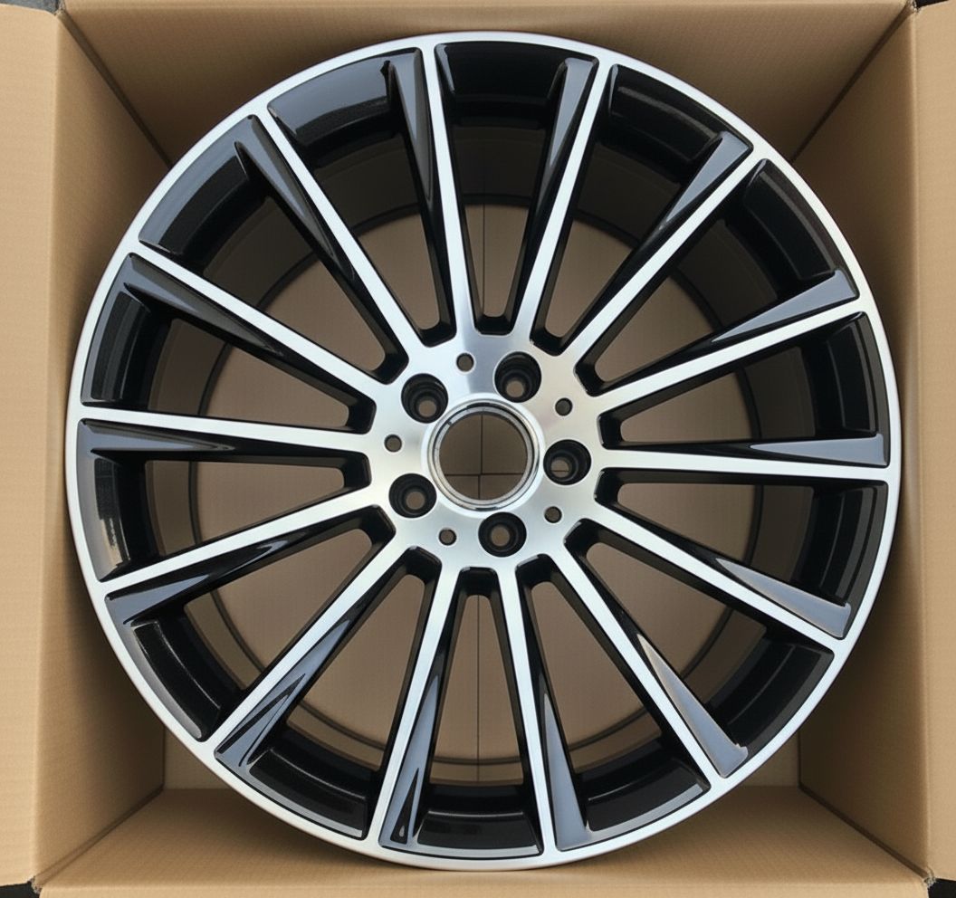 MB4 20x8.5 5x112 +35 66.6 Black Machined Face