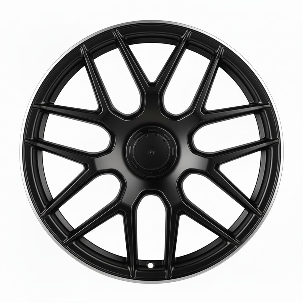 MB8 19x9.5 5x112 +35 66.6 Matte Black Machined Tip