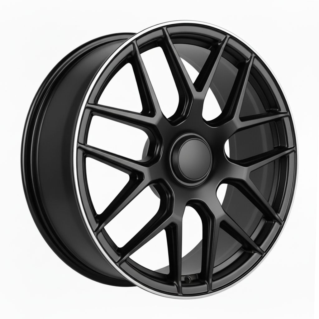 MB8 19x9.5 5x112 +35 66.6 Matte Black Machined Tip