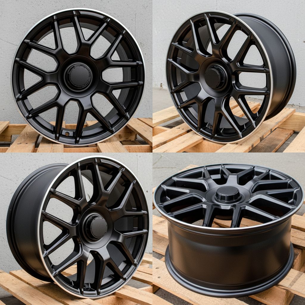 MB8 19x9.5 5x112 +35 66.6 Matte Black Machined Tip