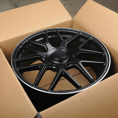 MB8 19x9.5 5x112 +35 66.6 Matte Black Machined Tip