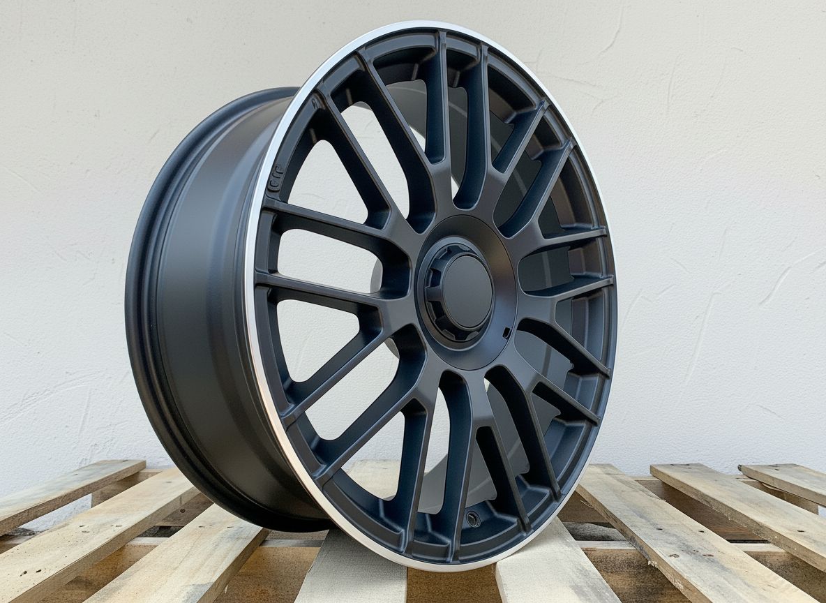 MB8-V2 18x9 5x112 +42 66.6 Matte Black Machined Tip