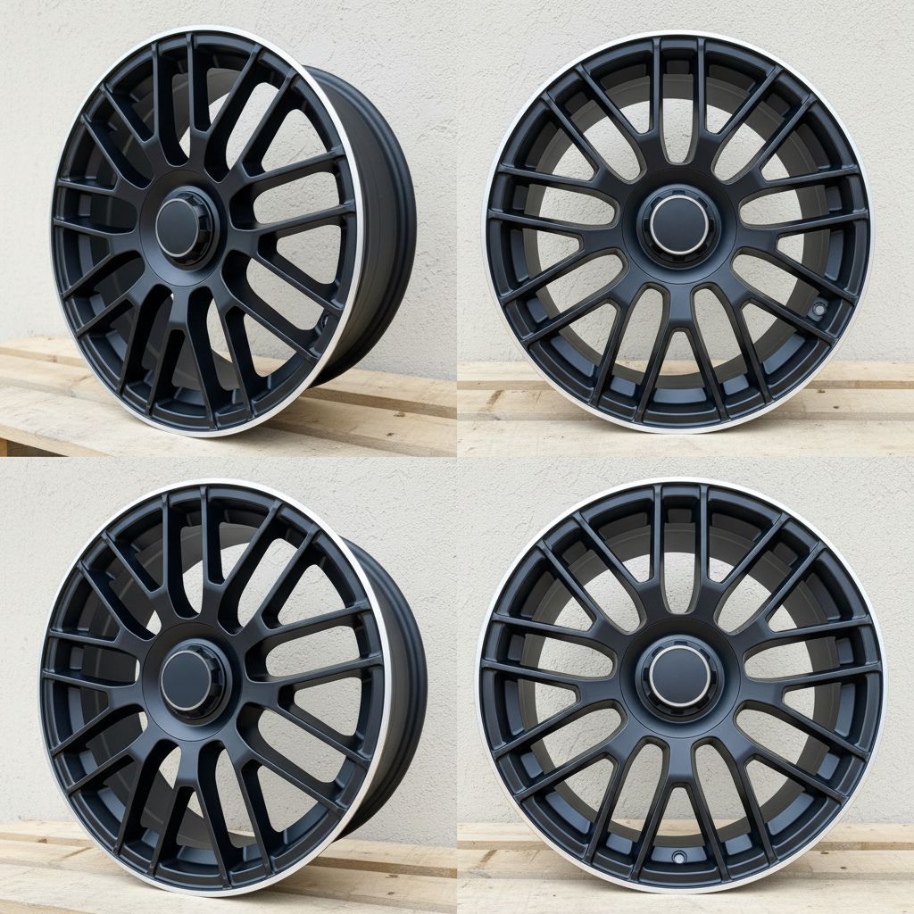 MB8-V2 18x9 5x112 +42 66.6 Matte Black Machined Tip