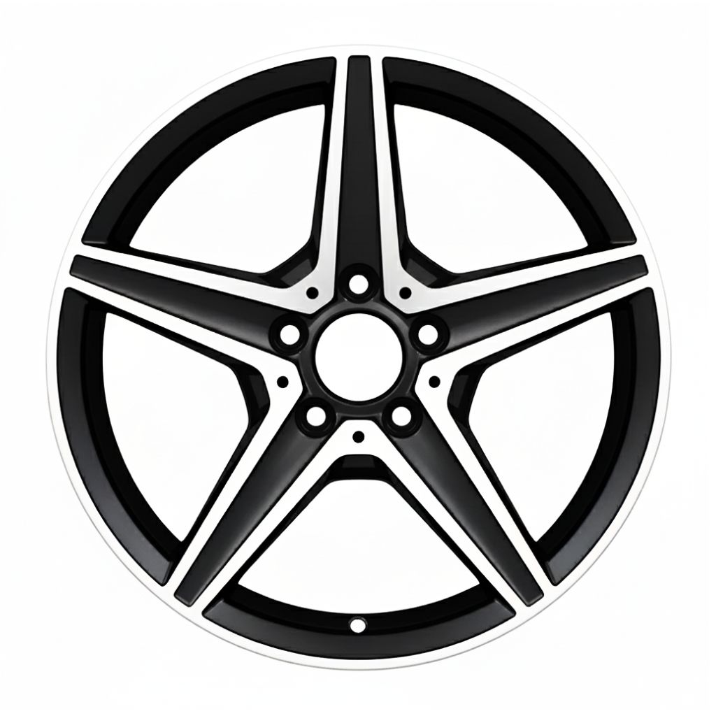 MB9 18x8 5x112 +35 66.6 Gloss Black Machined Face