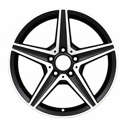 MB9 18x8 5x112 +35 66.6 Gloss Black Machined Face