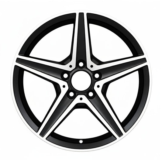 MB9 18x9 5x112 +35 66.6 Gloss Black Machined Face