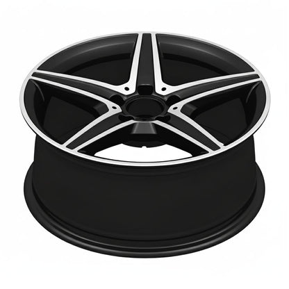 MB9 18x8 5x112 +35 66.6 Gloss Black Machined Face