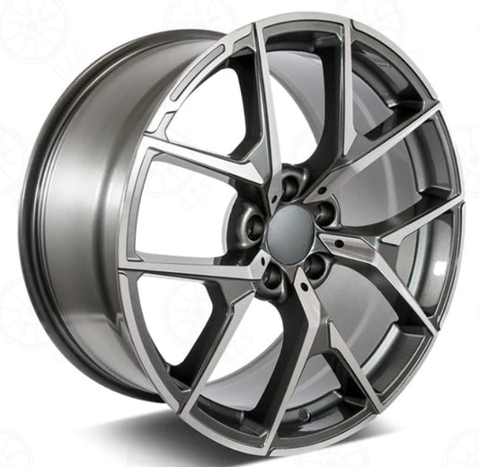 MB19 18x9.5 5x112 +35 66.6 Gunmetal Machined Face