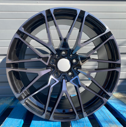 set of 4 wheels B19 20X9 5X120 +35 72.6 BMF+Black Lucency Paint