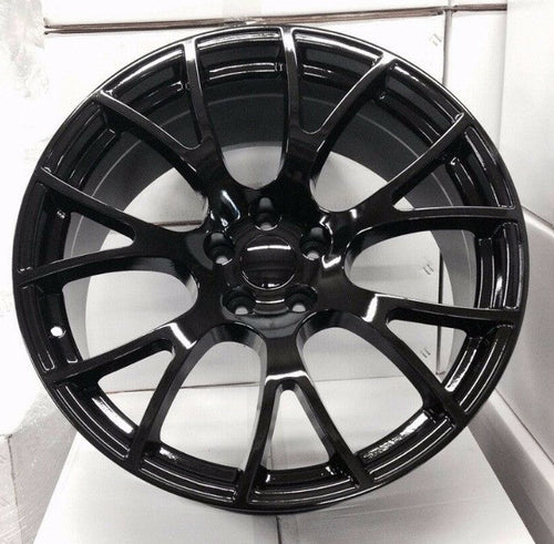 SET OF 4 WHEELS RIMS/20x9+20 5x115 71.5 Gloss Black Fit Dodge Charger Challenger C300 - alphasone