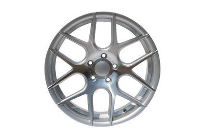 W001-SMF 18x8.0 5x112/114.3 ET35 73.1 Silver Machined Face Set of 4 Wheels