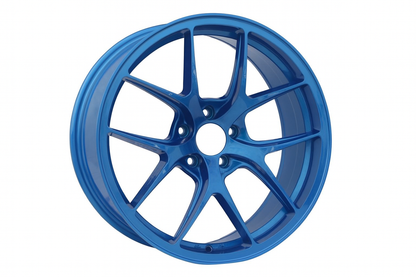 W005-BLU 19x8.5 5x112/114.3 ET35 73.1 Blue Set of 4 Wheels