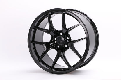W005-GB 20x8.5 5x112/114.3 ET35 73.1 Gloss Black Set of 4 Wheels