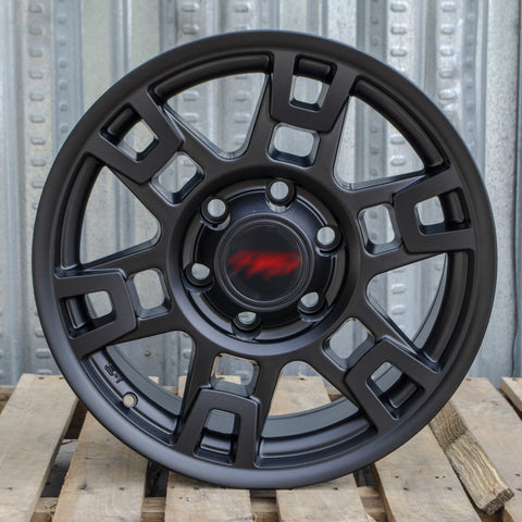 1 wheel shipped to PR - TR1 17X8 +5 6X139.7 106.1 PRO STYLE MATT BLACK WHEELS FITS TACOMA 4 RUNNER FJ 6x5.5 - alphasone