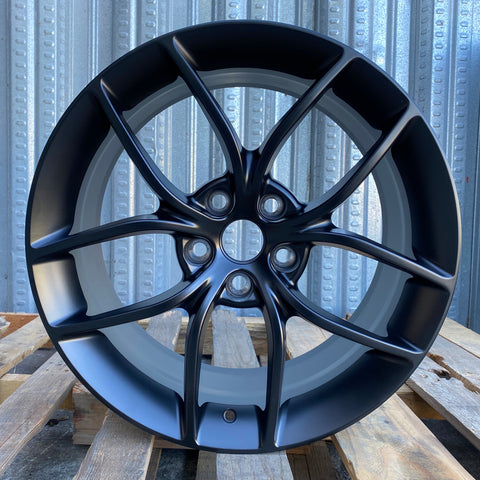 4 WHEELS 19X8.5 5X114.3 MATT BLACK WHEELS FITS TESLA MODEL 3 Y 5X4.5 SET OF 4 RIMS - alphasone